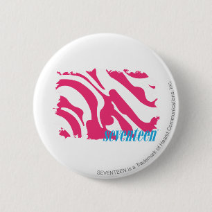 Badge Rond 5 Cm Magenta 3 de zèbre