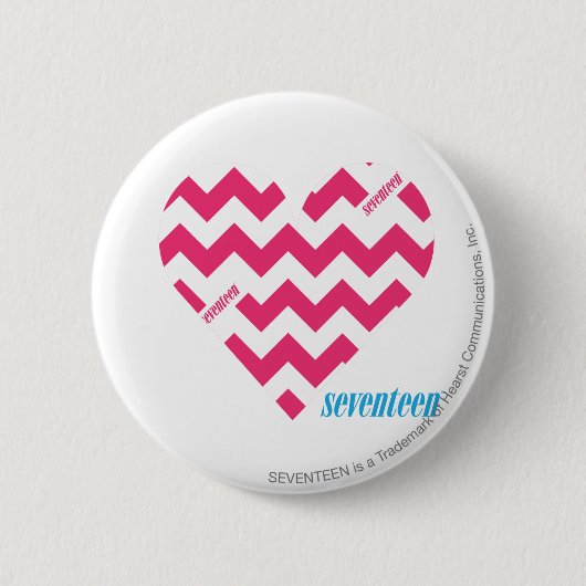 Badge Rond 5 Cm Magenta 3 de zigzag (Devant)