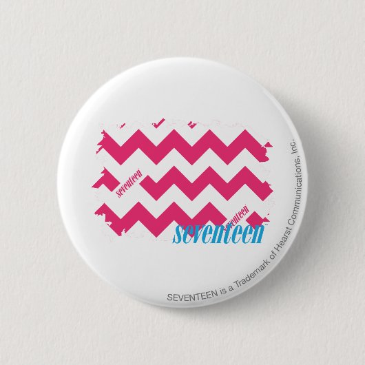 Badge Rond 5 Cm Magenta 4 de zigzag (Devant)