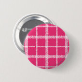 Badge Rond 5 Cm Magenta de plaid (Devant & derrière)