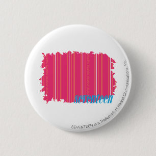 Badge Rond 5 Cm Magenta mince 2 de rayures