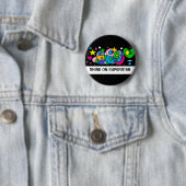 BADGE ROND 5 CM MAGIC STARS AND MOONS BUTTON (En situation)