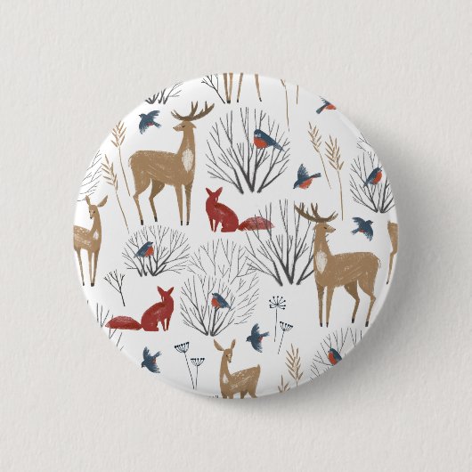 Badge Rond 5 Cm Magic Winter Wonderland (Devant)