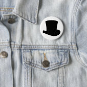 Badge Rond 5 Cm magicien de cirque à chapeau noir (En situation)