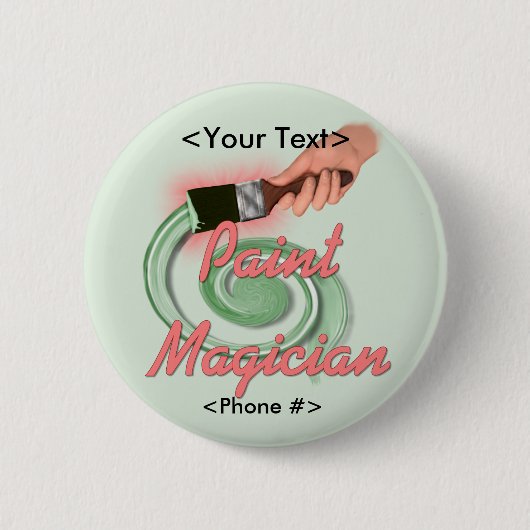 Badge Rond 5 Cm Magicien de peinture - Personnaliser (Devant)