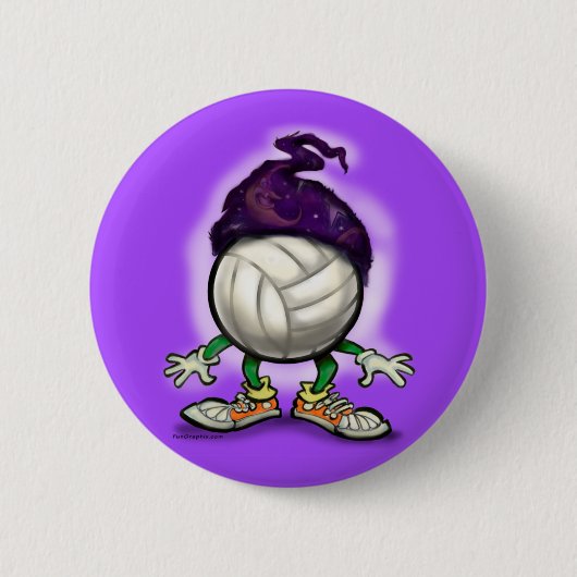 Badge Rond 5 Cm Magicien de volleyball (Devant)