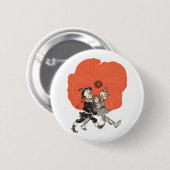 Badge Rond 5 Cm Magicien d'Oz Dorothy et pavots (Devant & derrière)