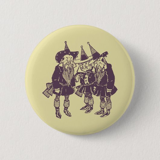 Badge Rond 5 Cm Magicien d'Oz Munchkins (Devant)