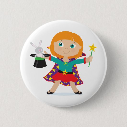 Badge Rond 5 Cm Magicienne de fille (Devant)