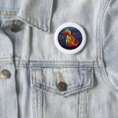 Badge Rond 5 Cm Magie 3 de dragon (En situation)