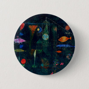 Badge Rond 5 Cm Magie de poisson de Paul Klee Peinture Abstraite A