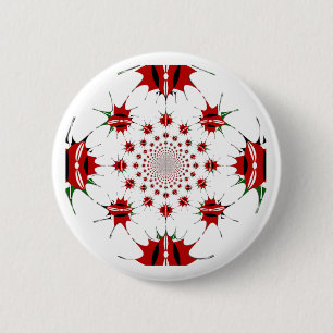 Badge Rond 5 Cm Magique Kenya : Identité culturelle kaléidoscope �
