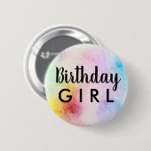 Badge Rond 5 Cm Magique Whimsical Amusement Anniversaire Fête Fill (Devant & derrière)