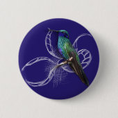 Badge Rond 5 Cm Magnifique colibri - personnalisez en ajoutant un  (Devant)