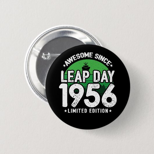 Badge Rond 5 Cm Magnifique depuis 1956 - Leap Day Leap Année Anniv (Devant & derrière)