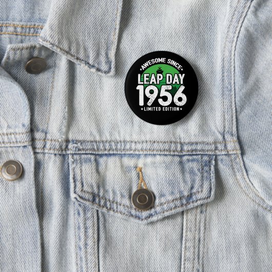 Badge Rond 5 Cm Magnifique depuis 1956 - Leap Day Leap Année Anniv (En situation)