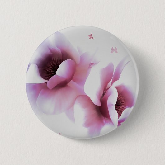 Badge Rond 5 Cm Magnolia (Devant)