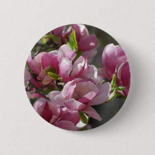 Badge Rond 5 Cm Magnolia de floraison