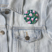 Badge Rond 5 Cm Magnolia en fleurs (En situation)