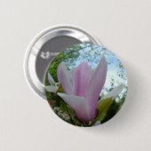 Badge Rond 5 Cm magnolia flower (Devant & derrière)