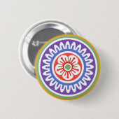 Badge Rond 5 Cm Mah Jongg One Dot 01 Button (Devant & derrière)