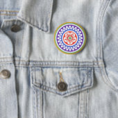 Badge Rond 5 Cm Mah Jongg One Dot 01 Button (En situation)
