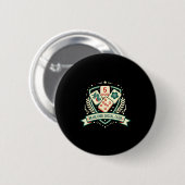 Badge Rond 5 Cm Mahjong Lover Chinese Game Night Funny Mahjong Soc (Devant & derrière)
