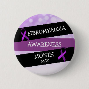 Badge Rond 5 Cm Mai est le bouton Mois de sensibilisation Fibromal