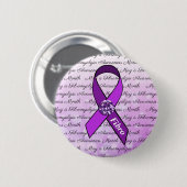 Badge Rond 5 Cm Mai est le mois de sensibilisation à la fibromyalg (Devant & derrière)