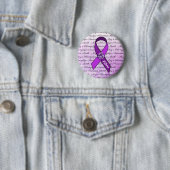 Badge Rond 5 Cm Mai est le mois de sensibilisation à la fibromyalg (En situation)