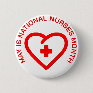 Badge Rond 5 Cm Mai est le mois national des infirmières