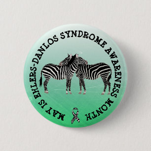 Badge Rond 5 Cm Mai est le syndrome Ehlers-Danlos Button du mois