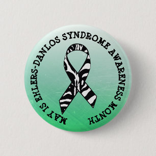 Badge Rond 5 Cm Mai est le syndrome Ehlers-Danlos Button du mois