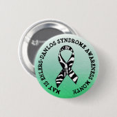 Badge Rond 5 Cm Mai est le syndrome Ehlers-Danlos Button du mois (Devant & derrière)