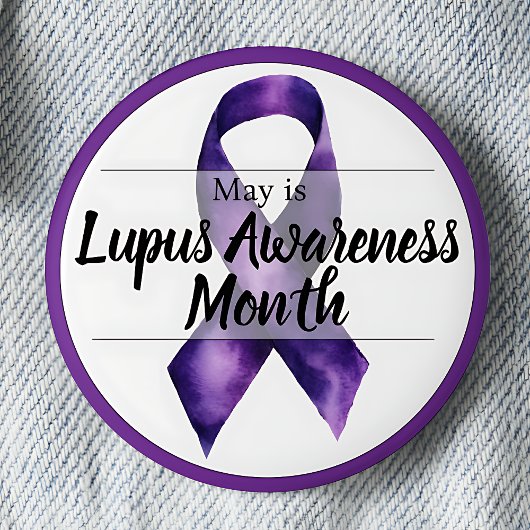 Badge Rond 5 Cm Mai Mois de sensibilisation au lupus