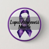 Badge Rond 5 Cm Mai Mois de sensibilisation au lupus (Devant)