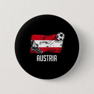 Badge Rond 5 Cm Maillot Autriche Drapeau Autrichien Équipe De Foot