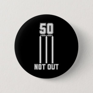 Badge Rond 5 Cm Maillot de cricket 50 pas dehors 50 courses cricke