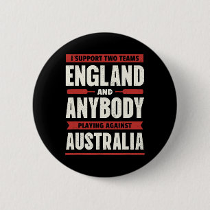 Badge Rond 5 Cm Maillot de cricket anglais deux équipes pas d'Aust