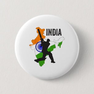 Badge Rond 5 Cm Maillot de cricket indien amateur de l'équipe de c