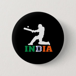 Badge Rond 5 Cm Maillot de fan de cricket d'Inde 2025 Cricket indi