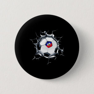 Badge Rond 5 Cm Maillot de fans de football haïtiens Drapeau haïti
