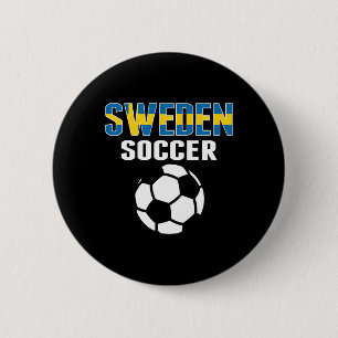 Badge Rond 5 Cm Maillot de fans de football suédois fiers - Souten