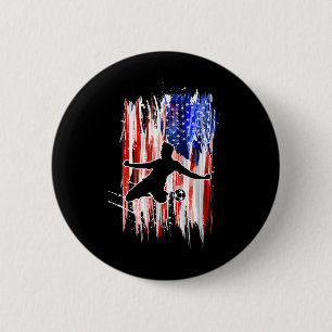 Badge Rond 5 Cm Maillot de fans de soccer d'Amérique - États-Unis