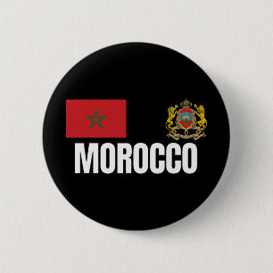 Badge Rond 5 Cm Maillot de foot Maroc style