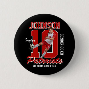 Badge Rond 5 Cm Maillot de foot personnalisé avec photo et numéro