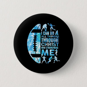 Badge Rond 5 Cm Maillot-de-football chrétien femmes garçons hommes