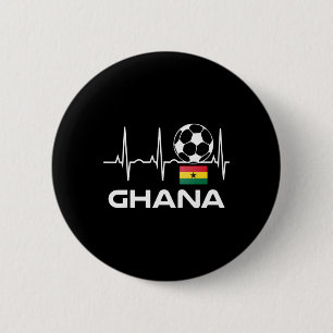 Badge Rond 5 Cm Maillot de Footbyll Ghana Hommes Femmes Footbyll C