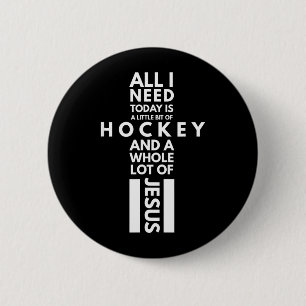 Badge Rond 5 Cm Maillot de hockey - Hockey et tout un tas de Jésus