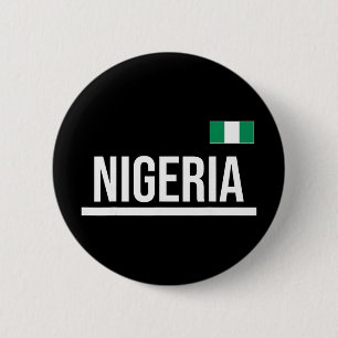 Badge Rond 5 Cm Maillot de sport du drapeau nigérian